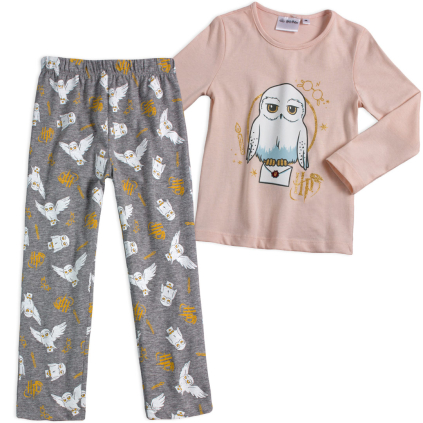 Dievčenské pyžamo HARRY POTTER SOVA HEDVIGA ružové