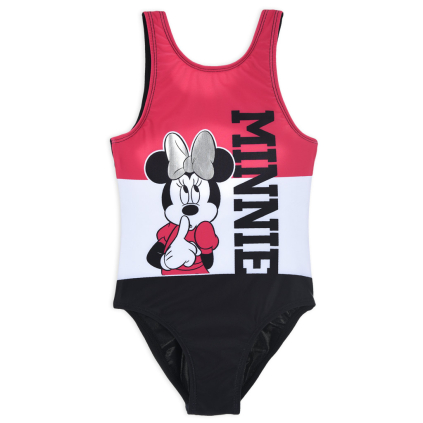 Dievčenské plavky DISNEY MINNIE BLOCK tmavo ružové