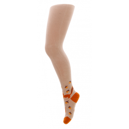 Detské vzorované pančuchy WOLA V LESE béžové