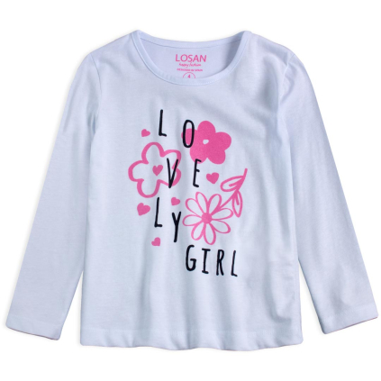 Dievčenské tričko LOSAN LOVELY biele