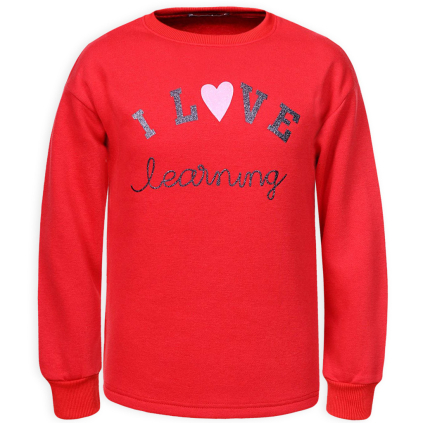 Dievčenská mikina GLO STORY LEARNING červená