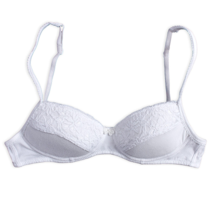 Dievčenská podprsenka KEY ČIPKA biela