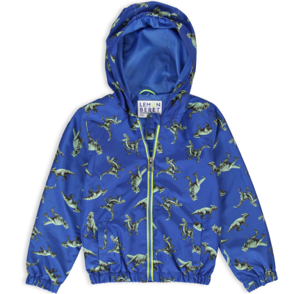 Chlapčenská jarná bunda LEMON BERET DINO kráľovsky modrá