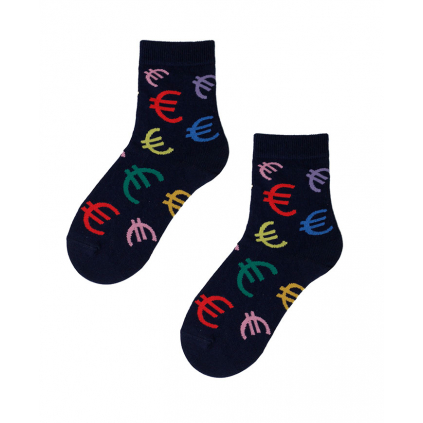 Chlapčenské vzorované ponožky WOLA MONEY modré