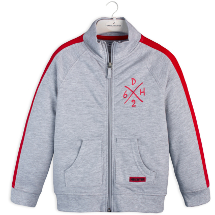 Chlapčenská mikina DANIEL HECHTER CROSS svetlo šedá
