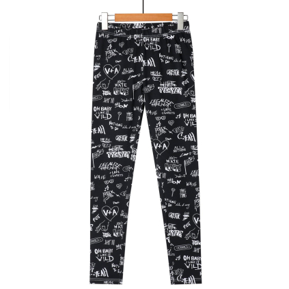 Dievčenské legíny GLO STORY CREATE čierne