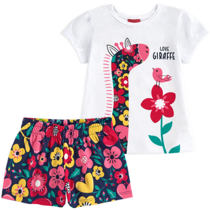 Dievčenská súprava KYLY ŽIRAFKA biela