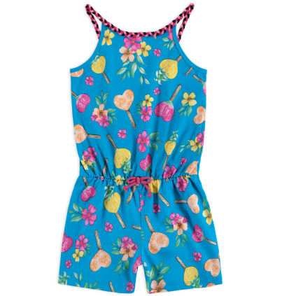 Dievčenský letný overal KYLY LOLLIPOP modrý