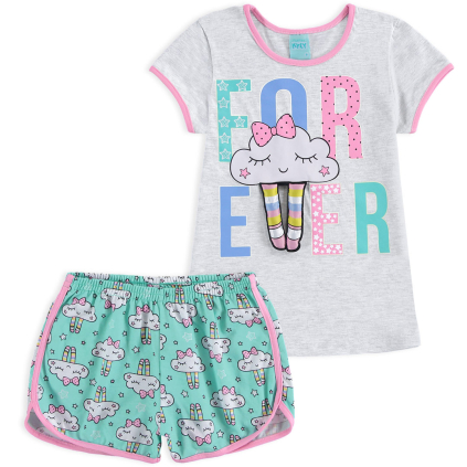 Dievčenské pyžamo KYLY FOR EVER šedé