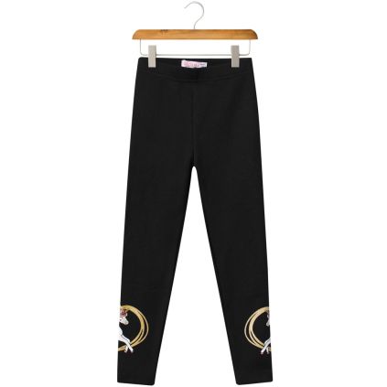 Dievčenské zateplené legíny GLO STORY JEDNOROŽEC čierne