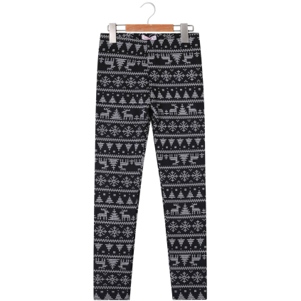 Dievčenské zateplené legíny GLO STORY NÓRSKY VZOR čierne