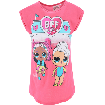 Dievčenská nočná košeľa L.O.L.SURPRISE BEACH ružová