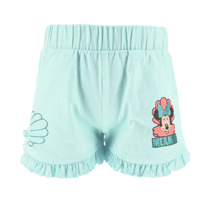 Dievčenské šortky z BIO bavlny DISNEY MINNIE MERMAID tyrkysové
