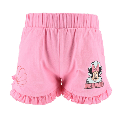 Dievčenské šortky z BIO bavlny DISNEY MINNIE MERMAID ružové