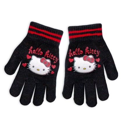 Dievčenské rukavice HELLO KITTY čierne