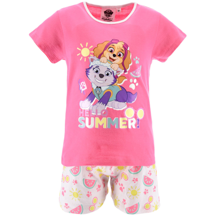 Dievčenské pyžamo PAW PATROL SUMMER ružové