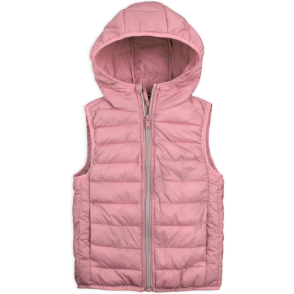 Dievčenská prešívaná vesta GLO STORY GLORIA 2 staroružová