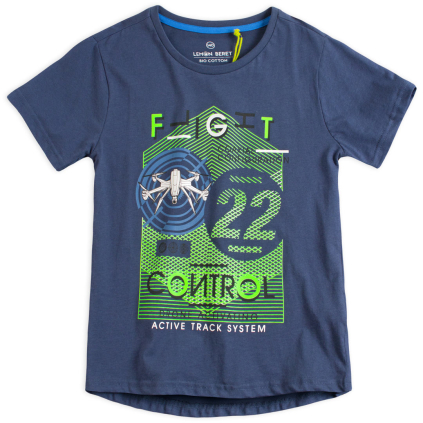 Chlapčenské tričko z BIO bavlny LEMON BERET FLIGHT modré