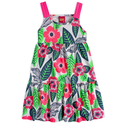 Dievčenské šaty KYLY BOTANICAL šedé