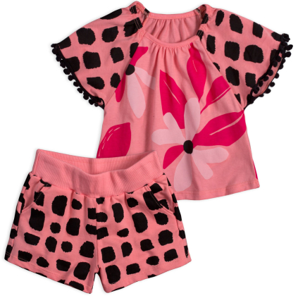 Dievčenská súprava NANAI BIG FLOWER ružová