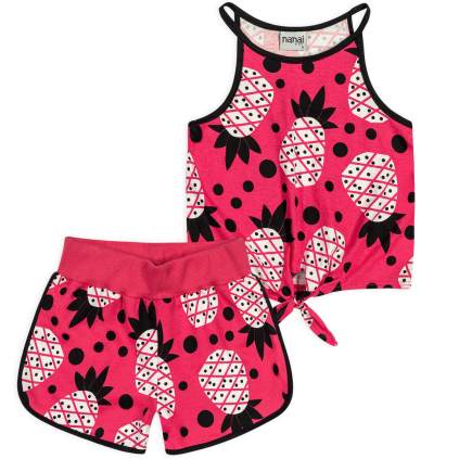 Dievčenská súprava NANAI ANANÁSY ružová