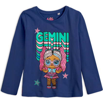 Dievčenské tričko L.O.L.SURPRISE GEMINI modré