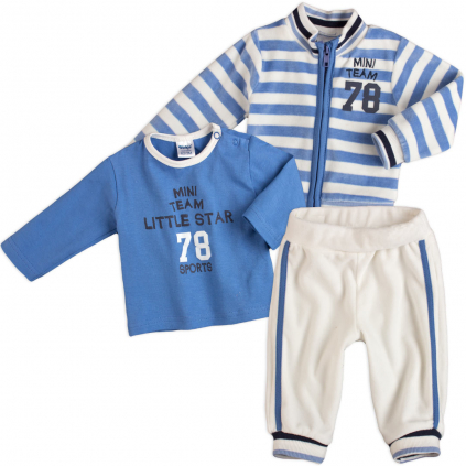 Dojčenská súprava DIRKJE MINI TEAM modré tričko