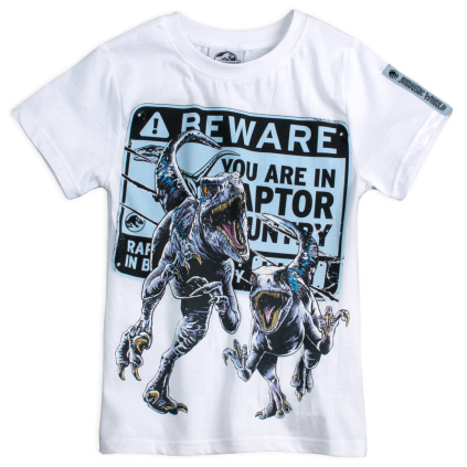 Chlapčenské tričko JURASSIC WORLD biele