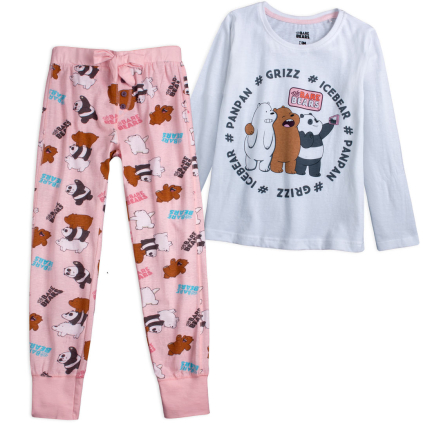 Dievčenské pyžamo WE BARE BEARS ružové