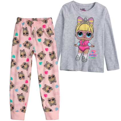 Dievčenské pyžamo L.O.L.SURPRISE SWEET CANDY šedé