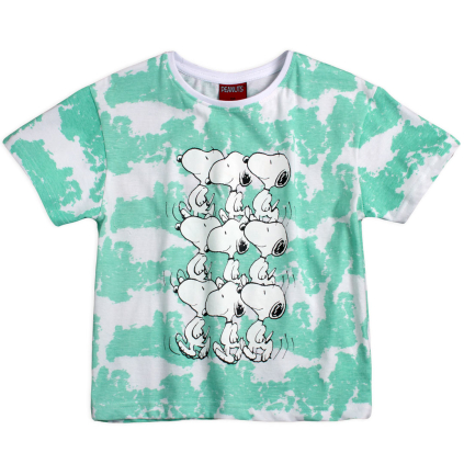 Dievčenský crop top SNOOPY zelený