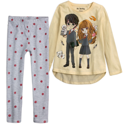 Dievčenské pyžamo HARRY POTTER FRIENDS žlté