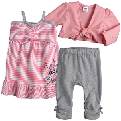 Dievčenská súprava DIRKJE FLOWERS staroružová