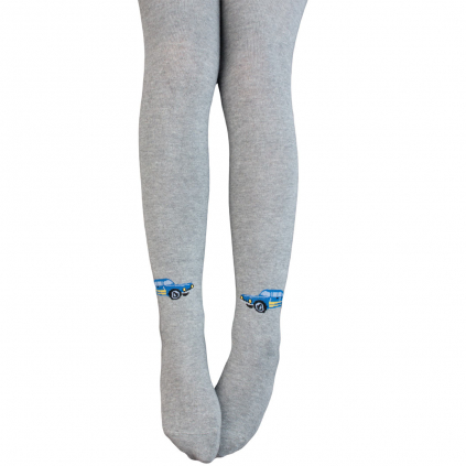 Chlapčenské pančuchy WOLA RETRO AUTO šedé