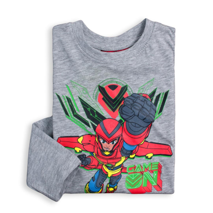 Chlapčenské tričko POWER PLAYERS GAME ON šedé