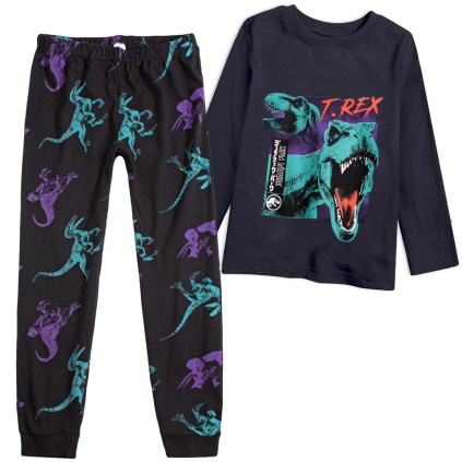 Chlapčenské pyžamo JURRASIC WORLD T-REX čierne