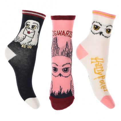 Dievčenské ponožky HARRY POTTER HEDVIKA pack 1