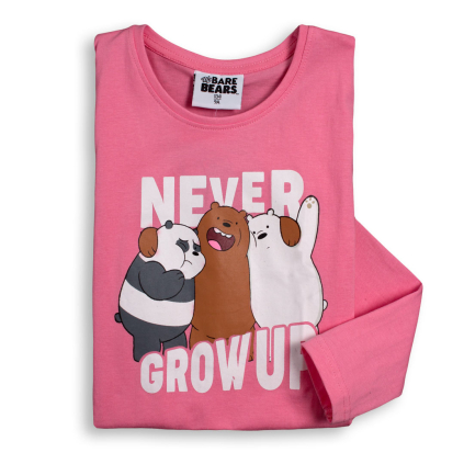 Dievčenské tričko WE BARE BEARS ružové