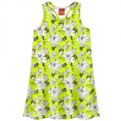 Dievčenské šaty KYLY KVETY zelené