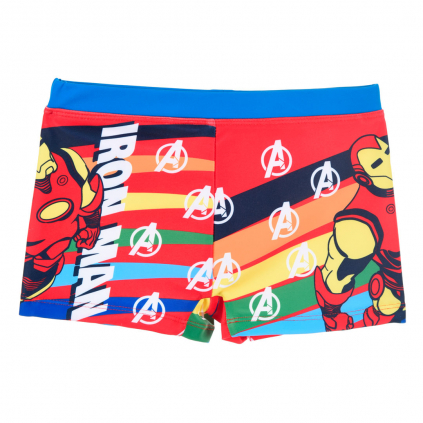 Chlapčenské plavky AVENGERS IRONMAN červené