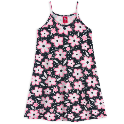Dievčenské šaty BEE LOOP KVIETKY čierne