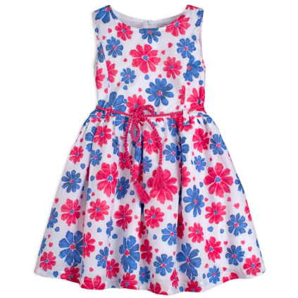 Dievčenské šaty KNOT SO BAD KVETINKY ružové