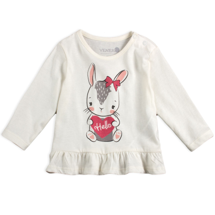 Dievčenské tričko VENERE ZAJAČIK biele