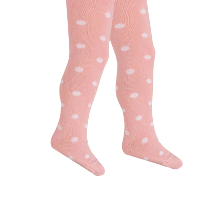 Dievčenské vzorované pančuchy WOLA BODKY ružové