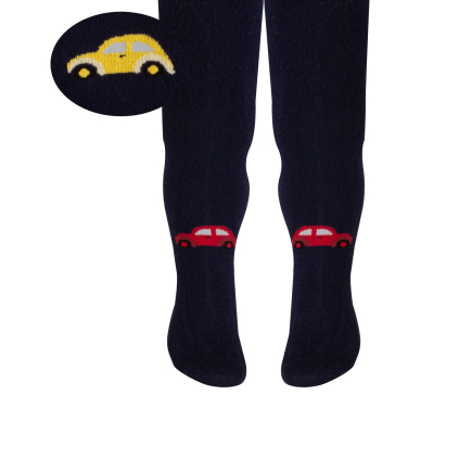 Chlapčenské vzorované pančuchy WOLA FIAT modré