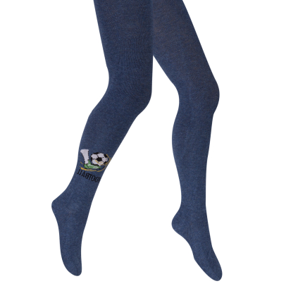 Chlapčenské vzorované pančuchy WOLA FOOTBALL modré