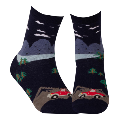 Chlapčenské vzorované ponožky WOLA TRIP modré