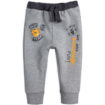 Dojčenské tepláčiky KNOT SO BAD BEST TEAM šedé