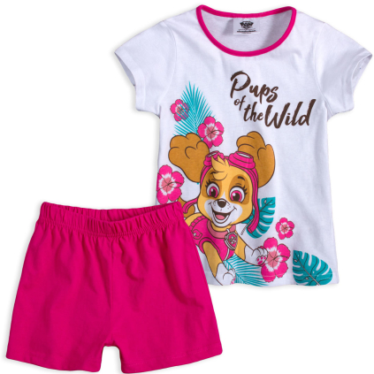 Dievčenské pyžamo PAW PATROL SUNLIGHT biele