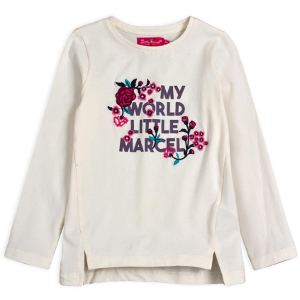 Dievčenské tričko LITTLE MARCEL MY WORLD biele